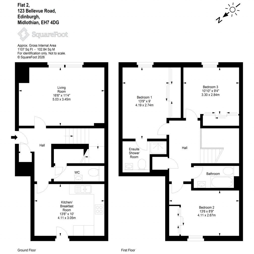 123/2 Bellevue Road, Edinburgh, EH7 4DG floorplan