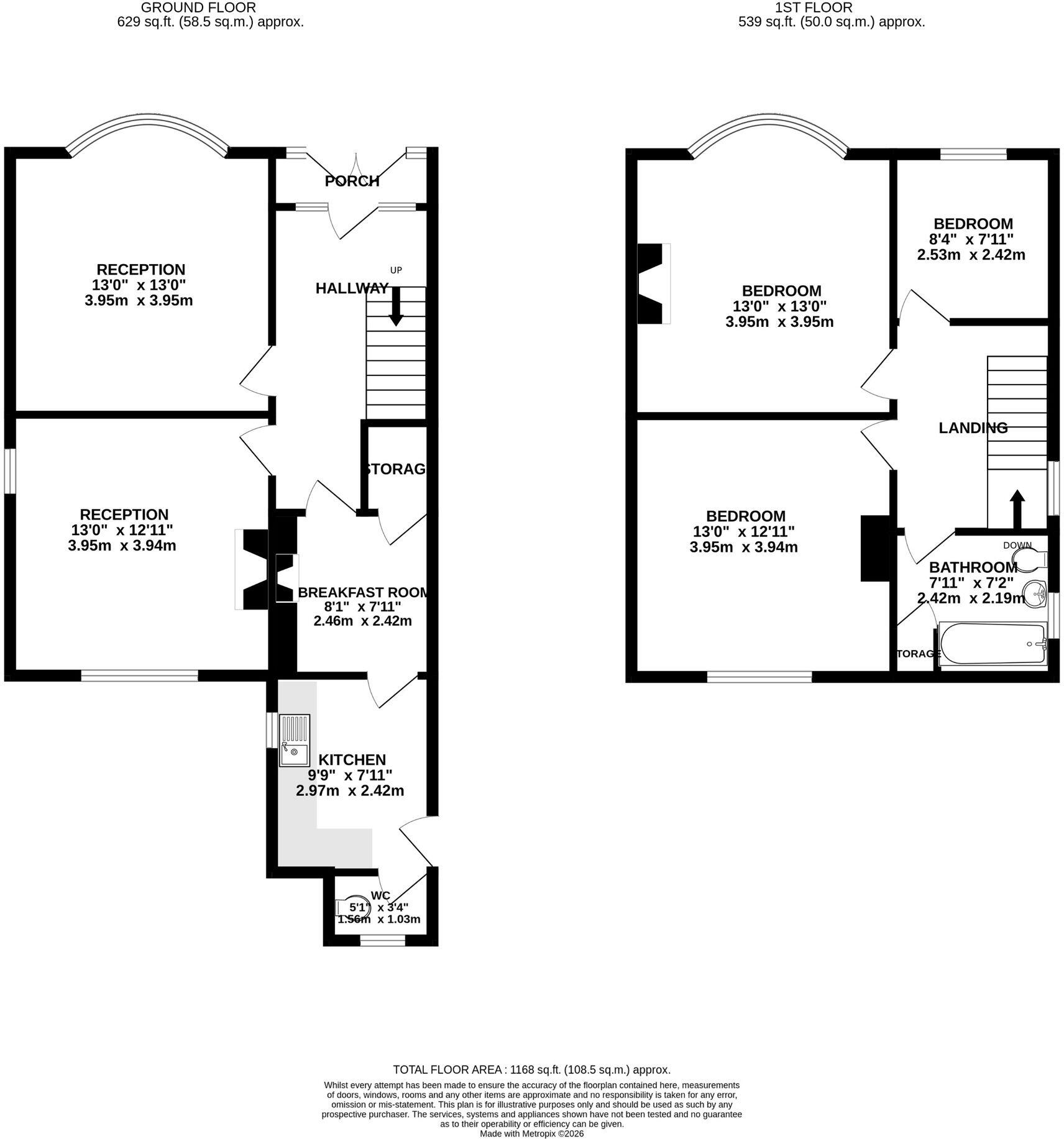 Burton Road, Midway, DE11 floorplan