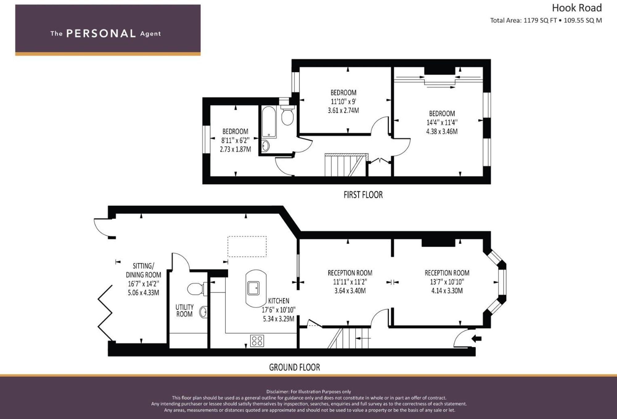 Hook Road, Epsom, KT19 floorplan