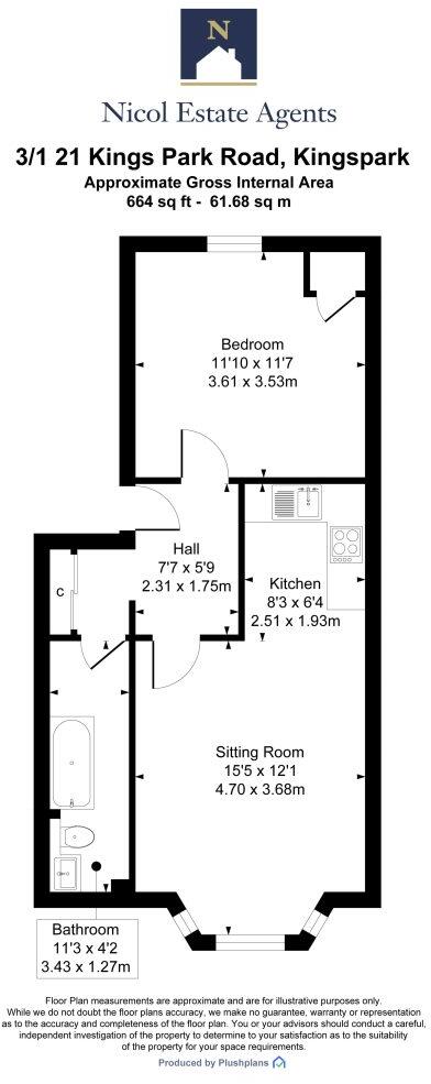 Kings Park Road, Cathcart floorplan