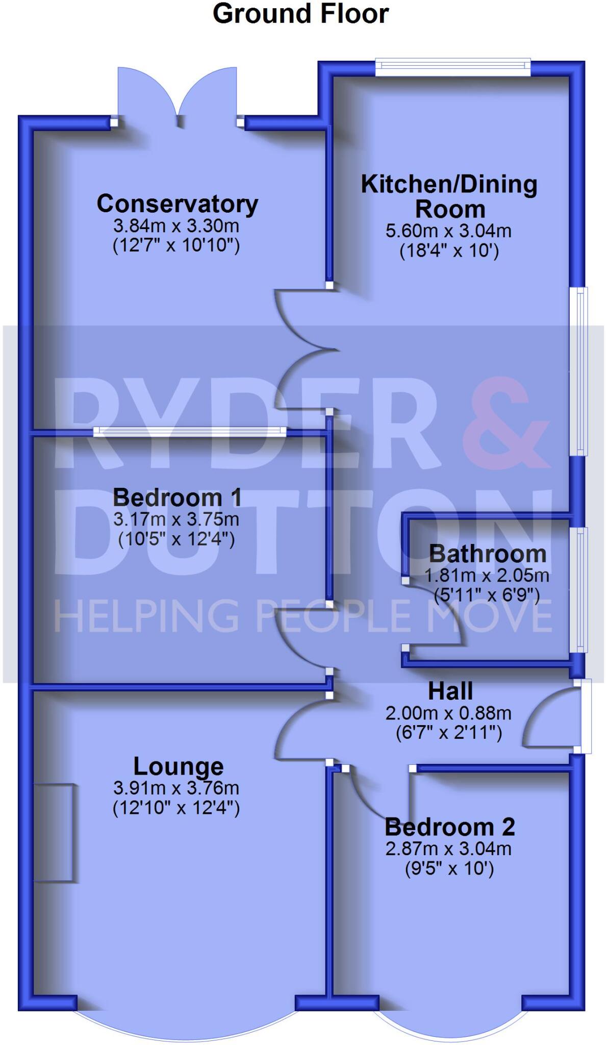 Bedford Avenue, High Crompton, Shaw, Oldham, OL2 floorplan