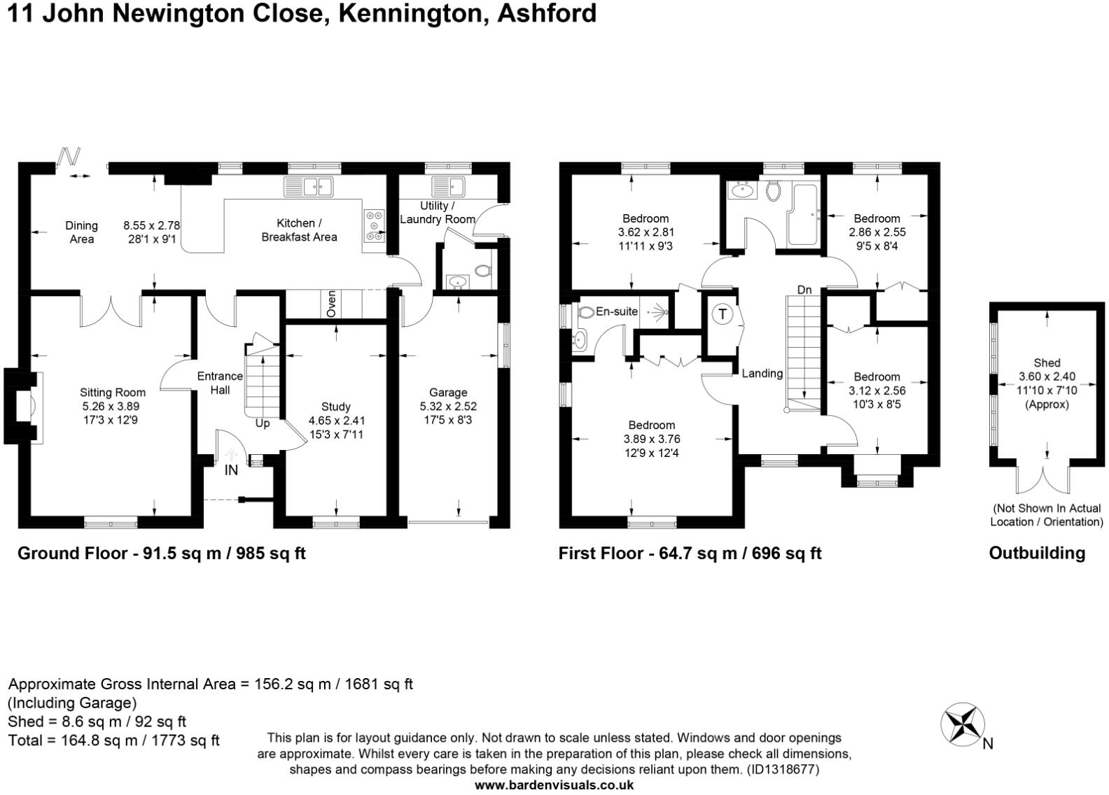 John Newington Close, Kennington, Ashford, TN24 floorplan