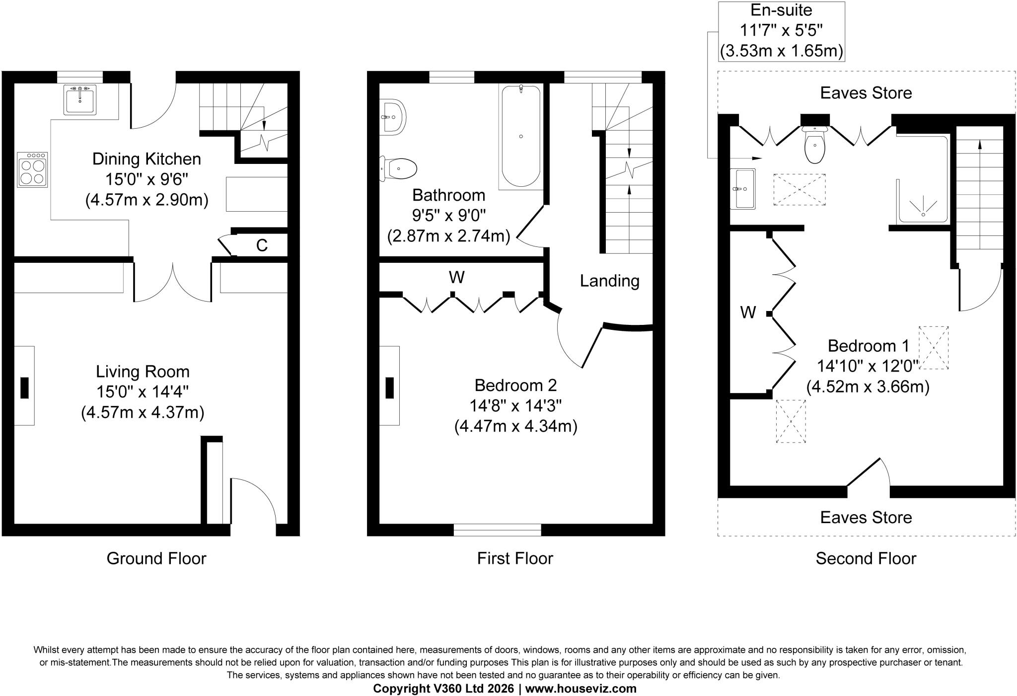 26 Elmsley Street, Steeton, BD20 6SE floorplan