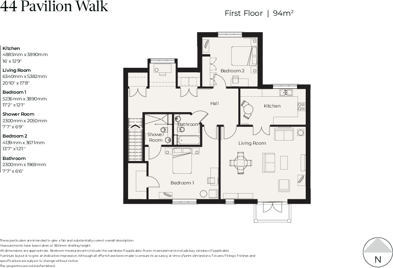 No. 44 Pavilion Walk, Richmond Villages Letcombe Regis, South Street, Oxfordshire, OX12 9SQ floorplan
