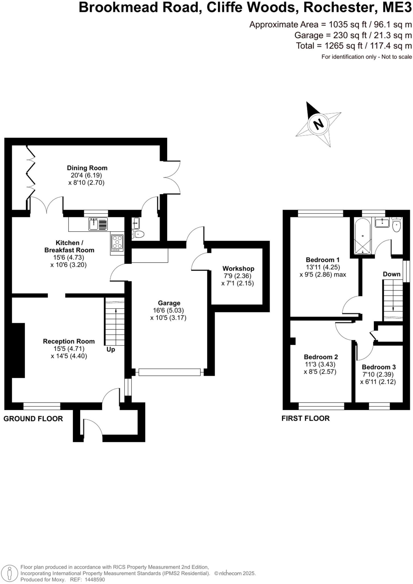 Brookmead Road, Cliffe Woods, Kent. ME3 floorplan