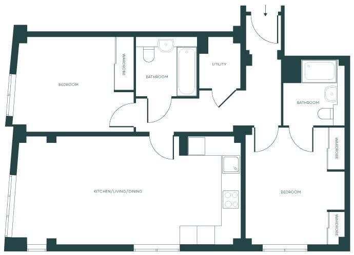 Ten Degrees, Croydon floorplan