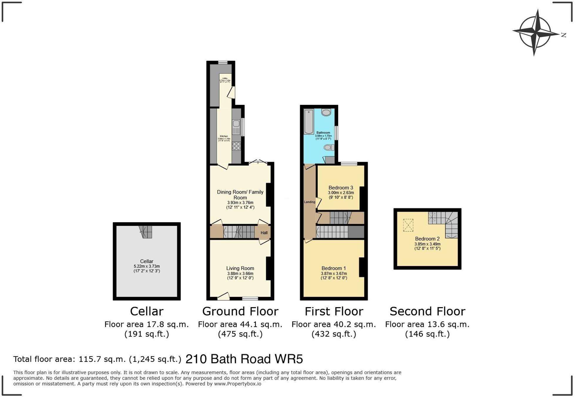 210 Bath Road, Battenhall, Worcester WR5 floorplan