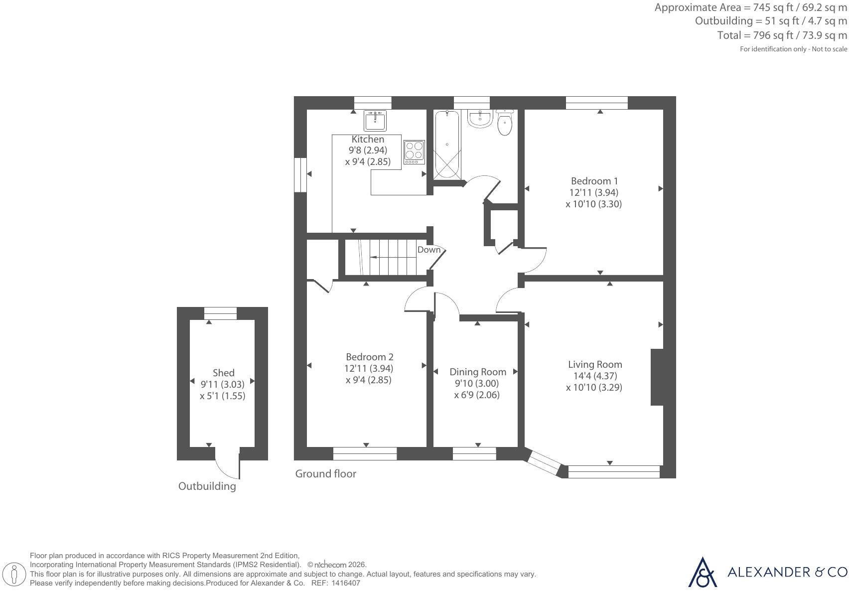Beaumont Crescent, Brackley, Northamptonshire floorplan