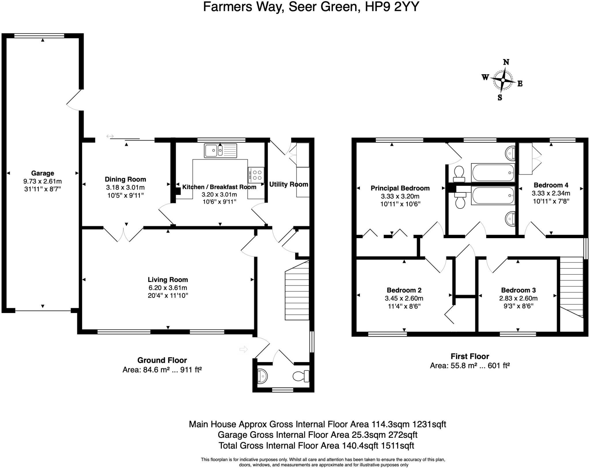 Farmers Way, Seer Green, Beaconsfield, Buckinghamshire, HP9 floorplan