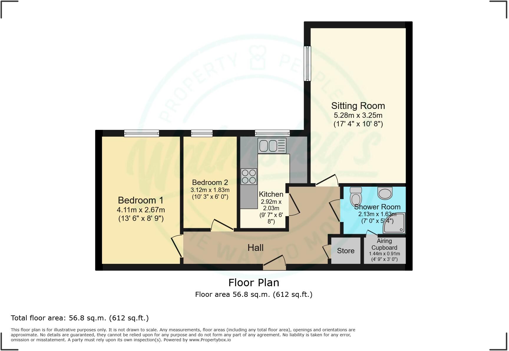 Flat 107, Aylesdene Court, Osborne Road, Coventry, West Midlands floorplan