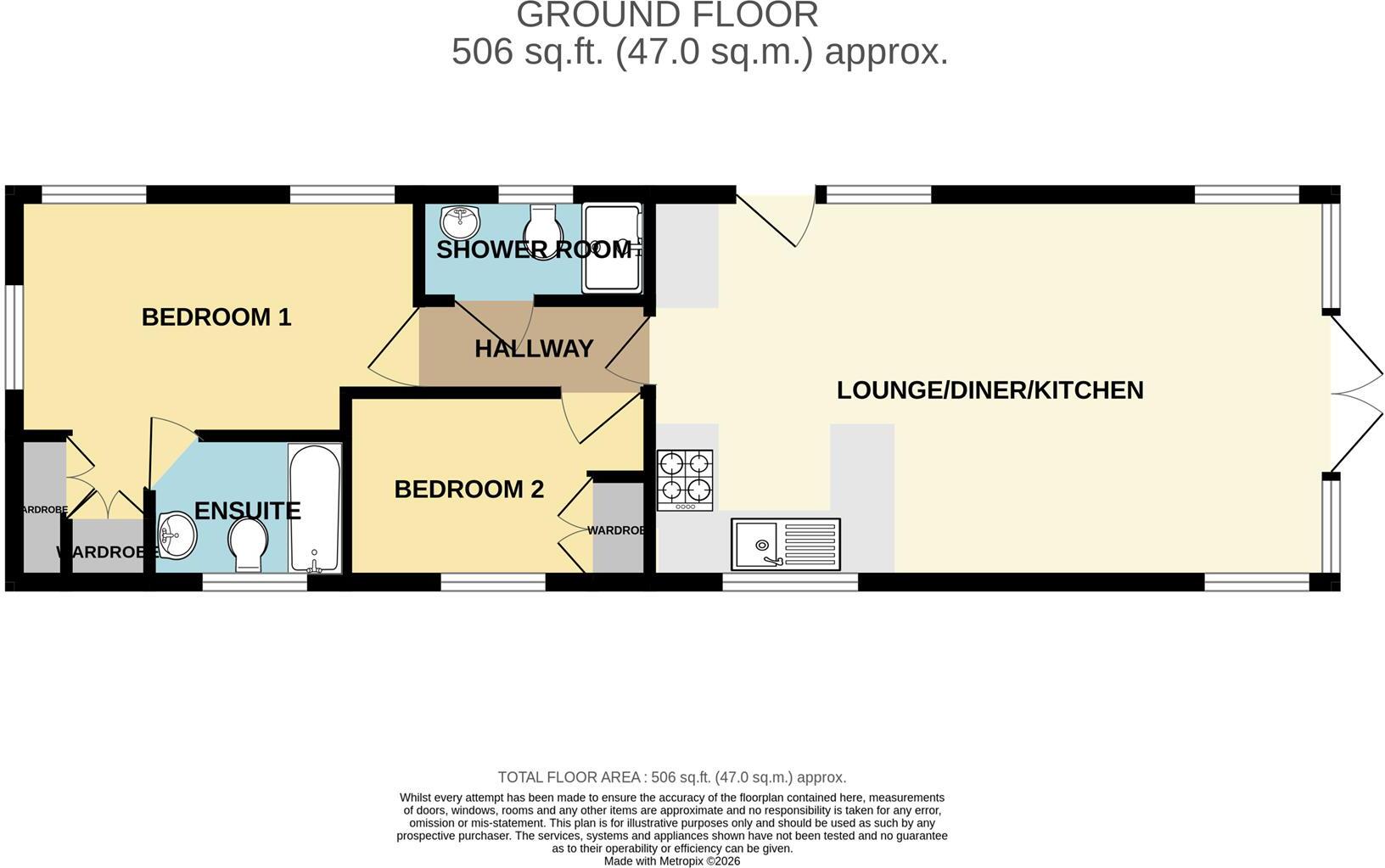 Ord House Caravan Park, East Ord floorplan