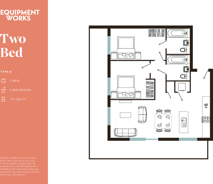 Flat D 308, 7, Vanguard Way, Walthamstow, Waltham Forest, E17 6ZR floorplan