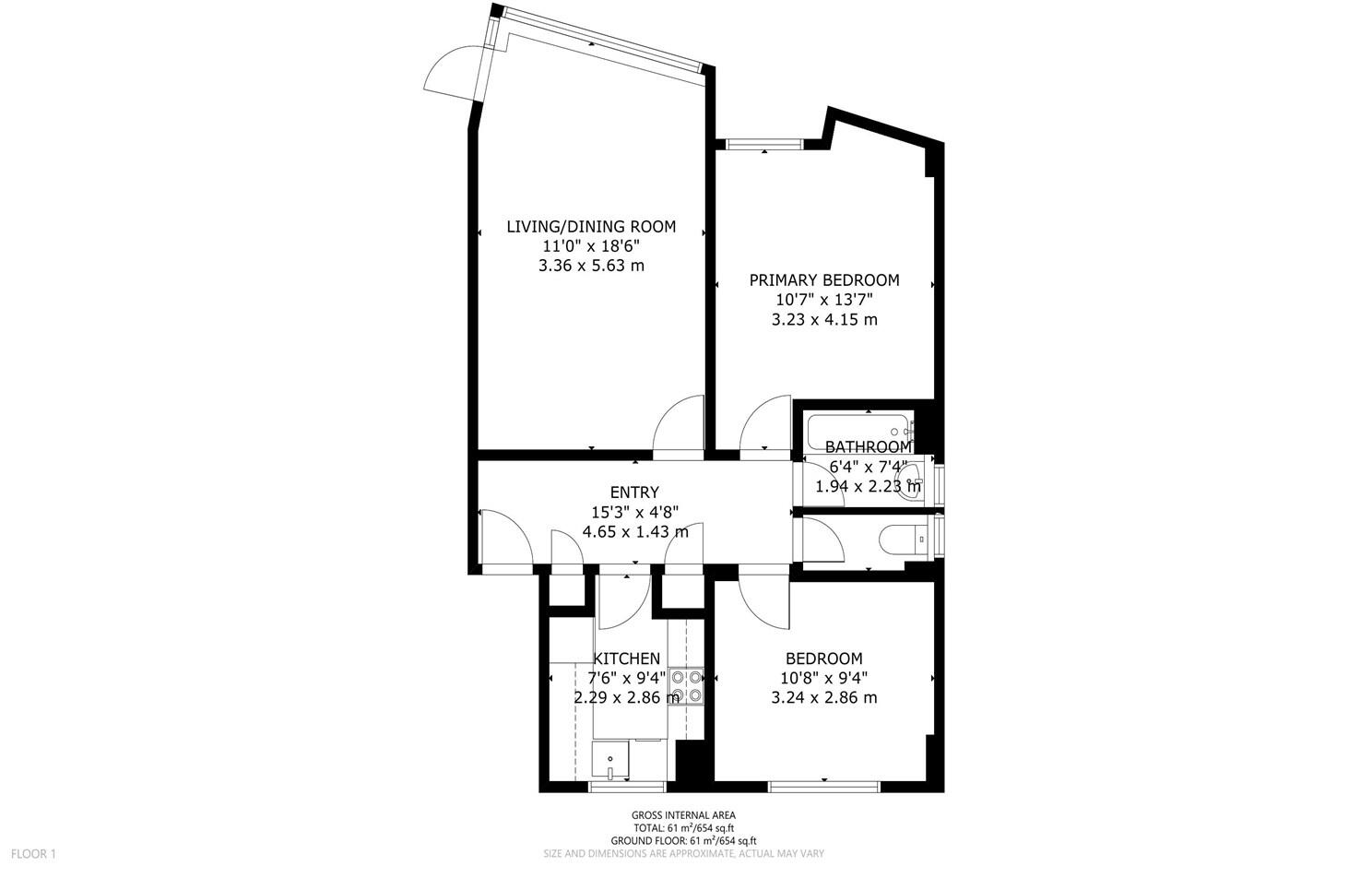 2 bedroom Top Floor Flat in Bognor Regis floorplan