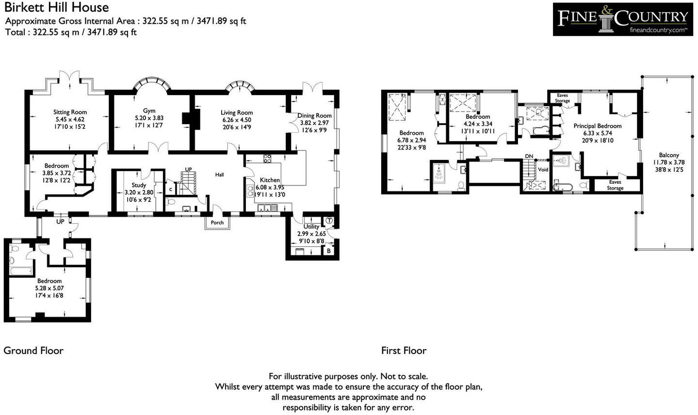 Birkett Hill House, Birkett Hill, Bowness-on-Windermere, The Lake District, LA23 3EZ floorplan