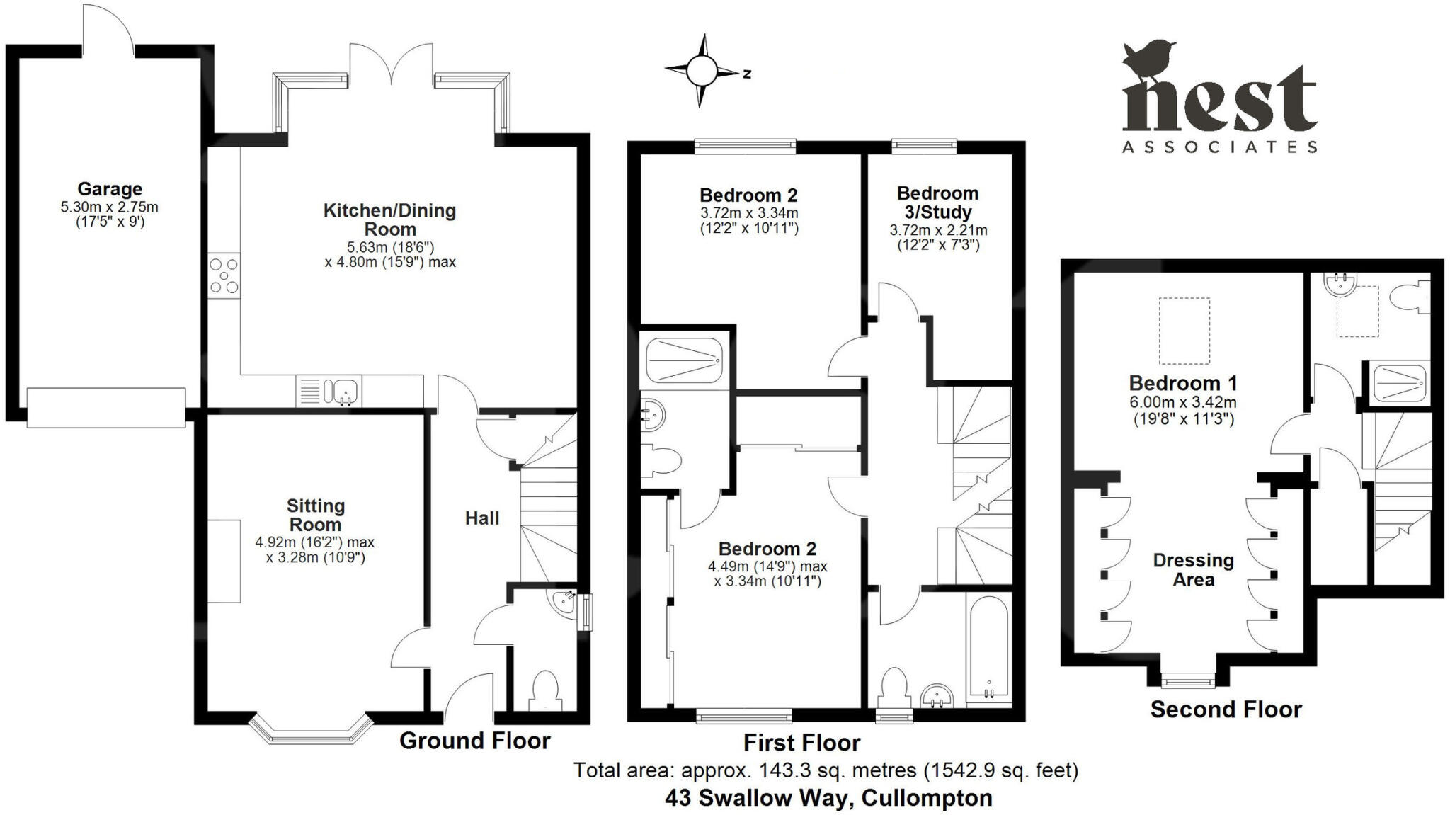 Swallow Way, Cullompton, Devon, EX15 1GH floorplan