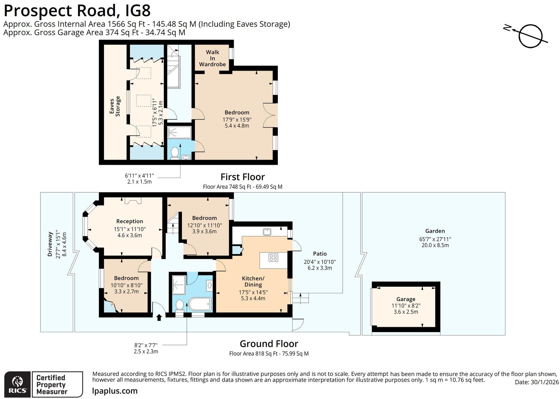 Prospect Road, Woodford Green, IG8 floorplan