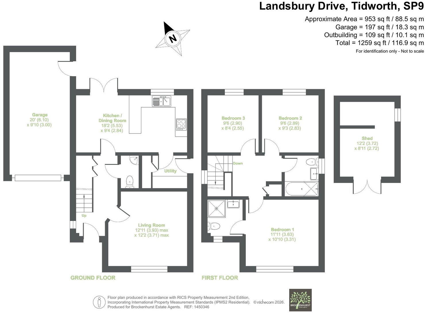 Landsbury Drive, Tidworth, SP9 7XL floorplan