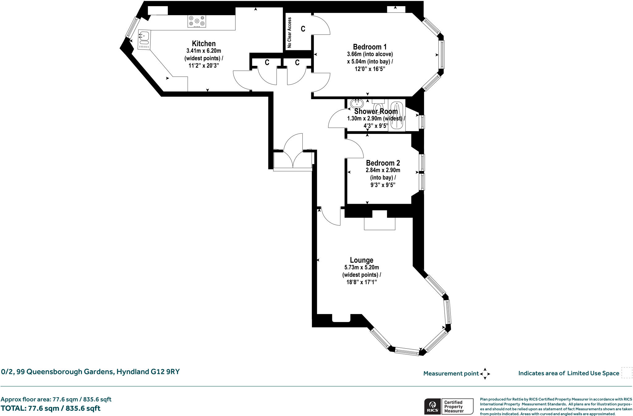 Queensborough Gardens, Hyndland, Glasgow floorplan