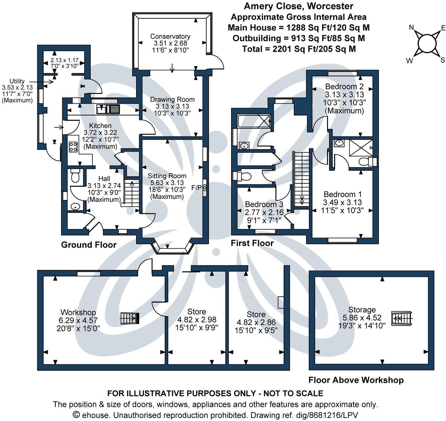 Amery Close, Worcester, WR5 floorplan