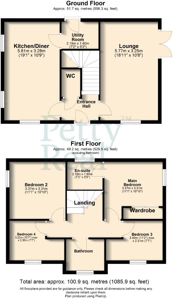 Beckside, Salterforth floorplan