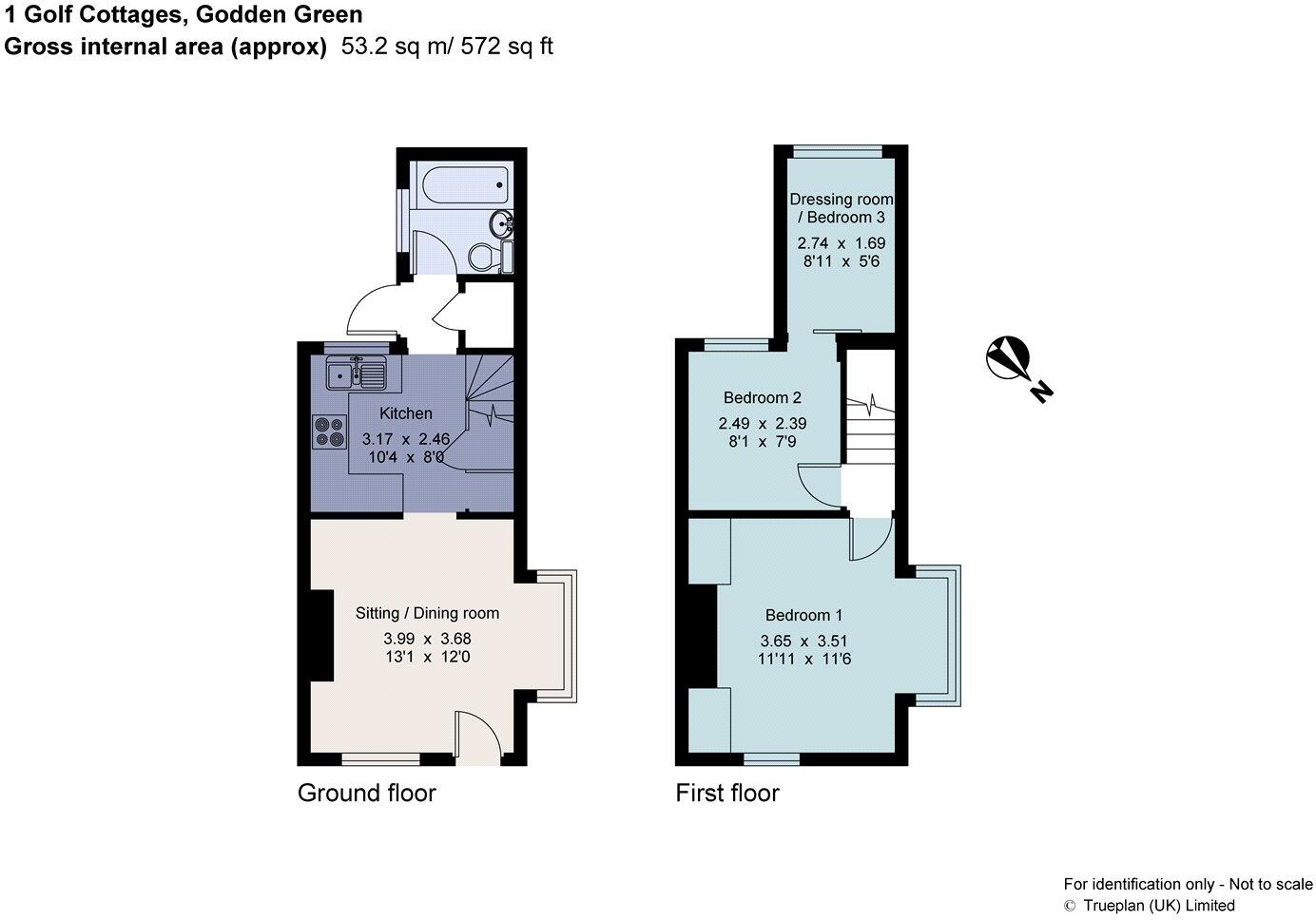 1, Golf Cottages, Godden Green, Sevenoaks, Kent, TN15 floorplan