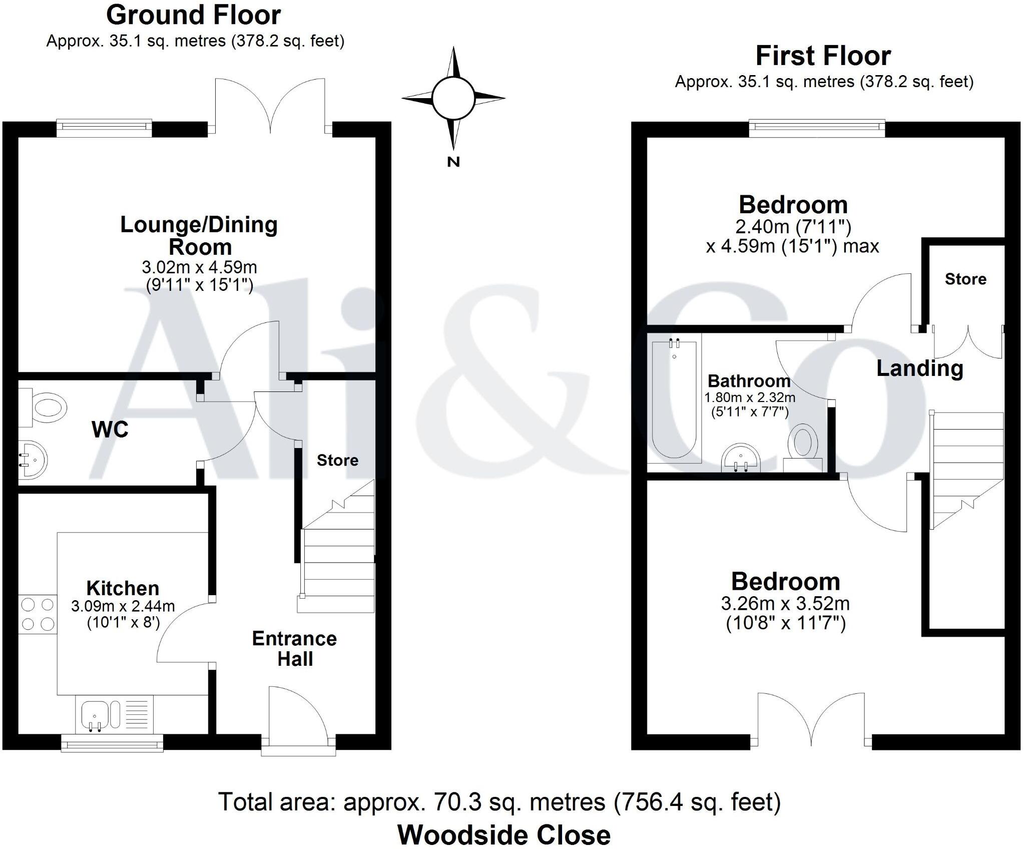 Woodside Close, Grays floorplan