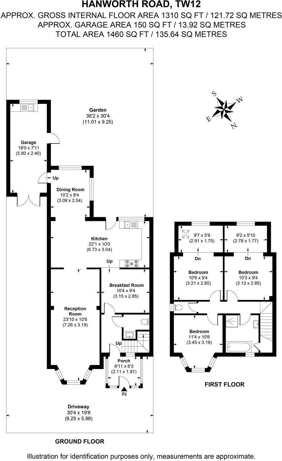 Hanworth Road, Hampton, TW12 floorplan