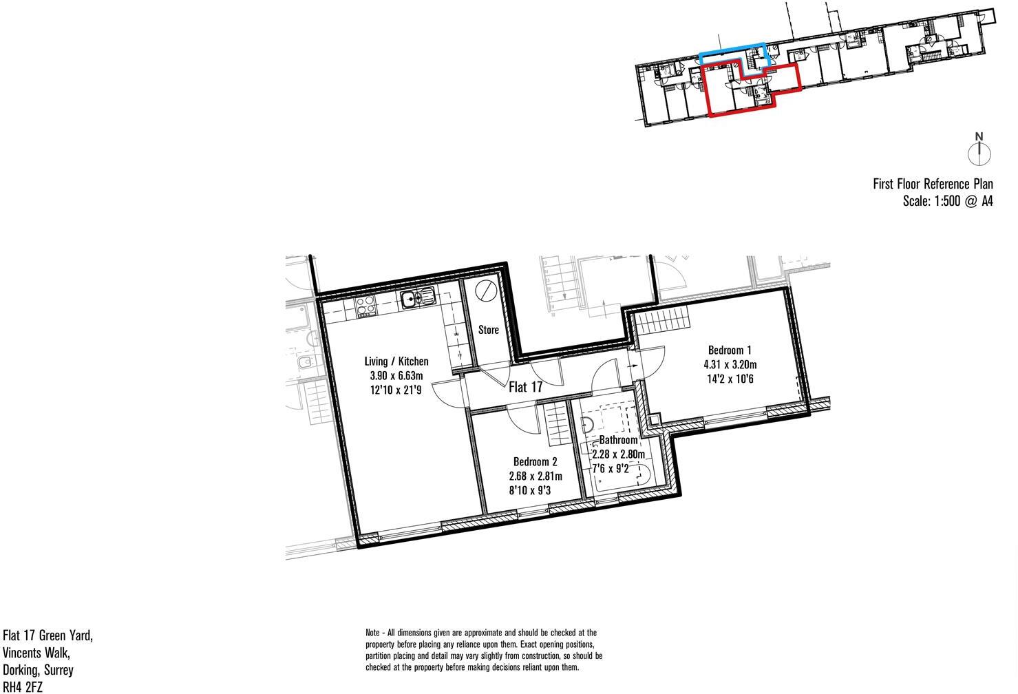 Central Dorking, RH4 floorplan