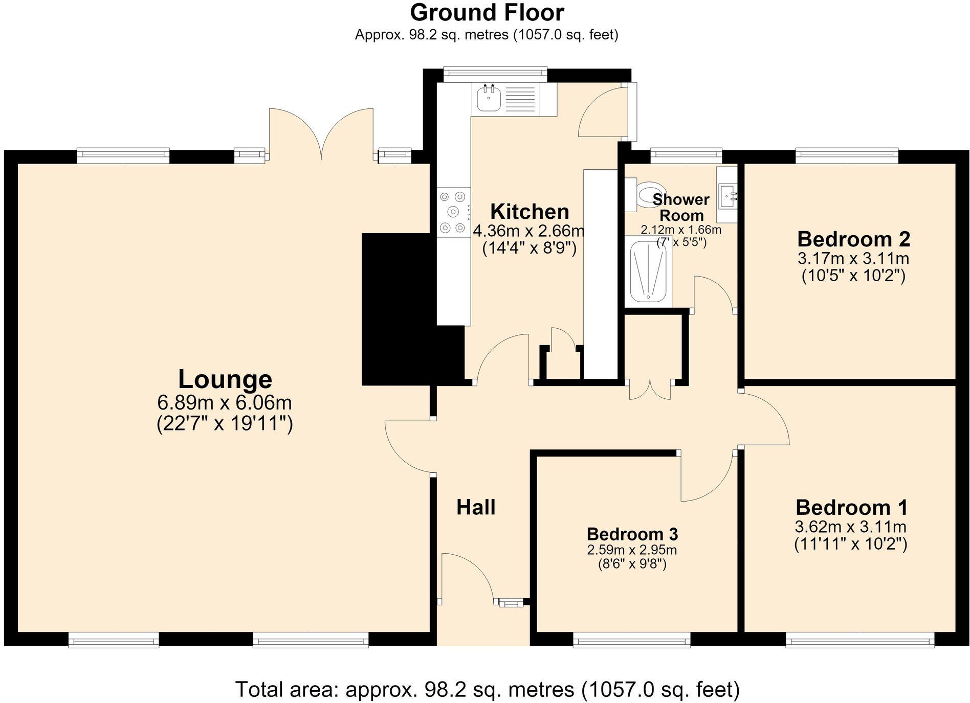 The Paddock, Shepshed, LE12 floorplan