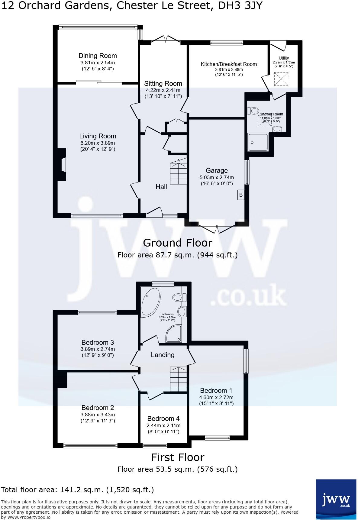Orchard Gardens, Chester Le Street, County Durham, DH3 floorplan