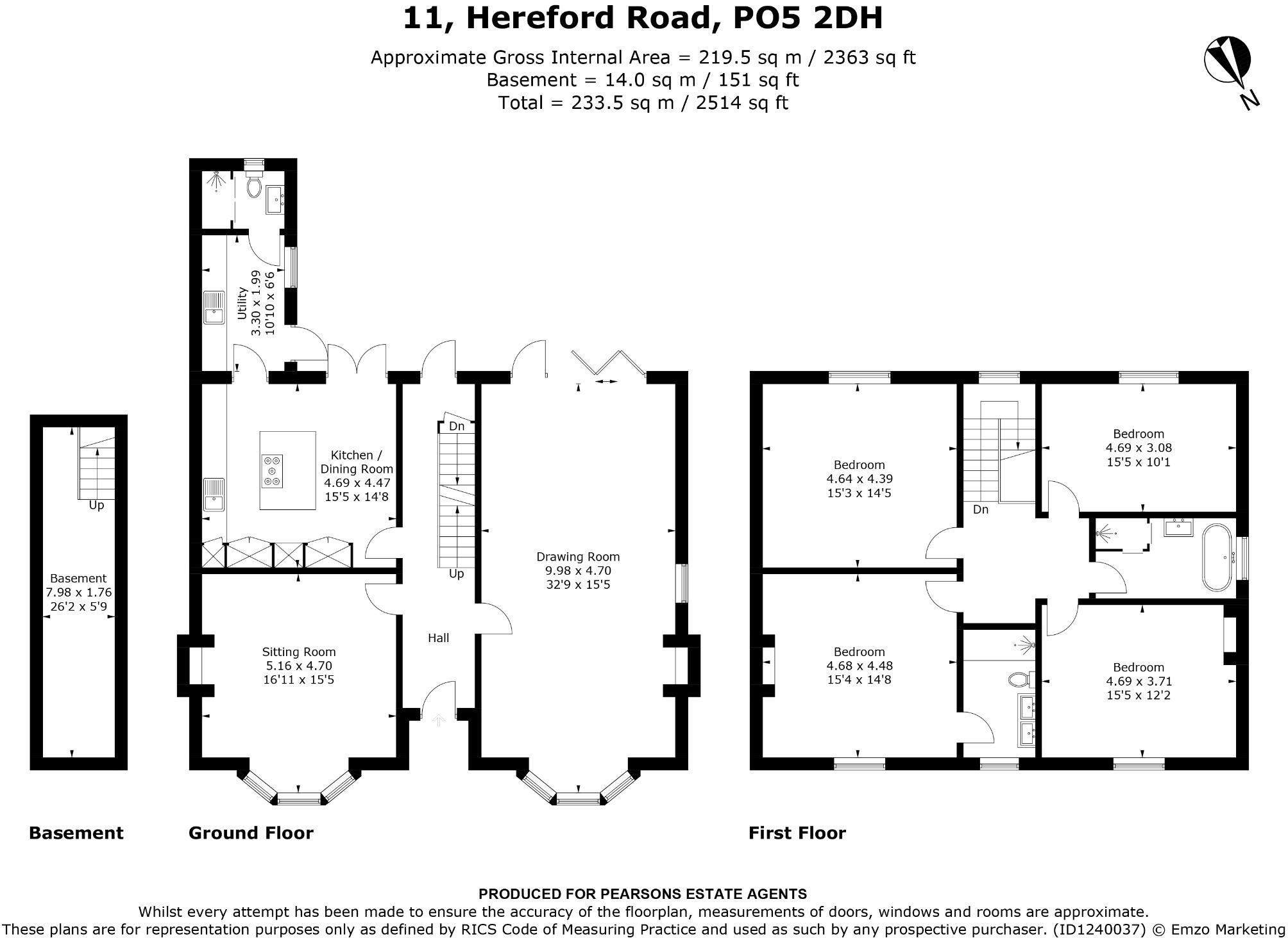 Hereford Road, Southsea floorplan