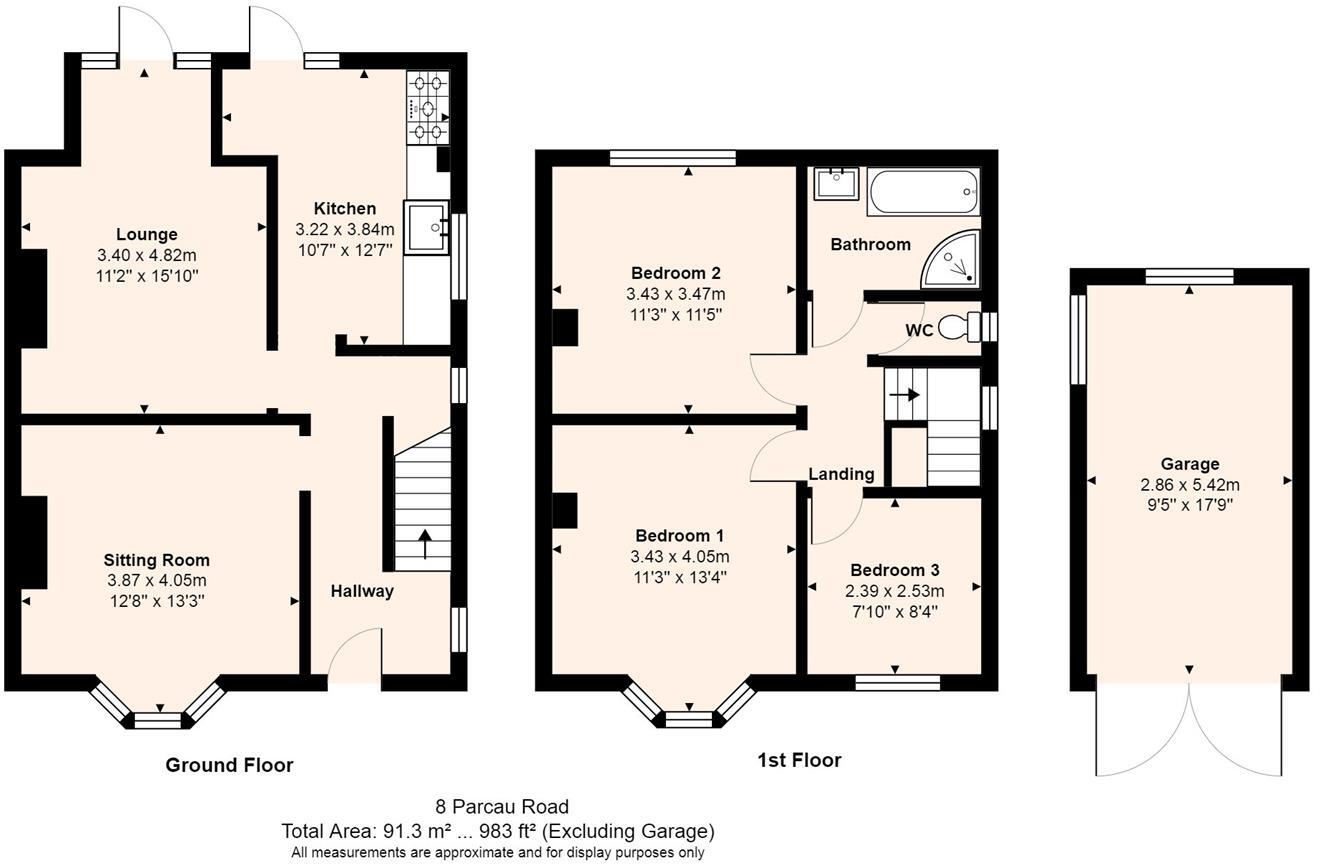 8 Parcau Road, Bridgend, Bridgend County Borough, CF31 4TA floorplan