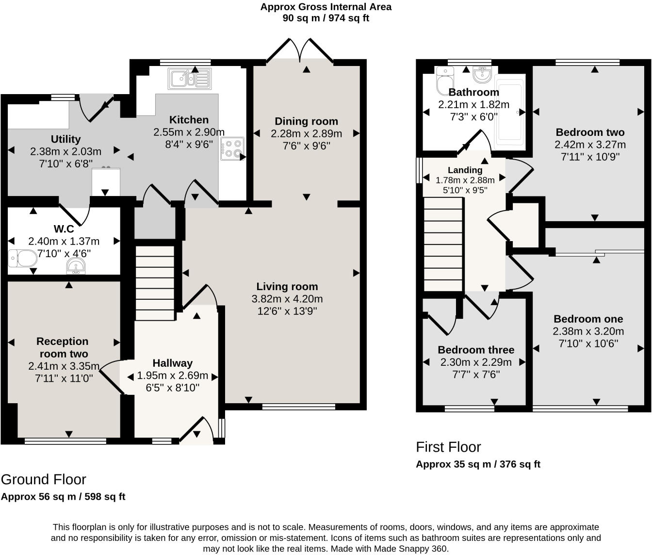 Priory Gardens, Barry. Vale of Glamorgan. CF63 1FH floorplan