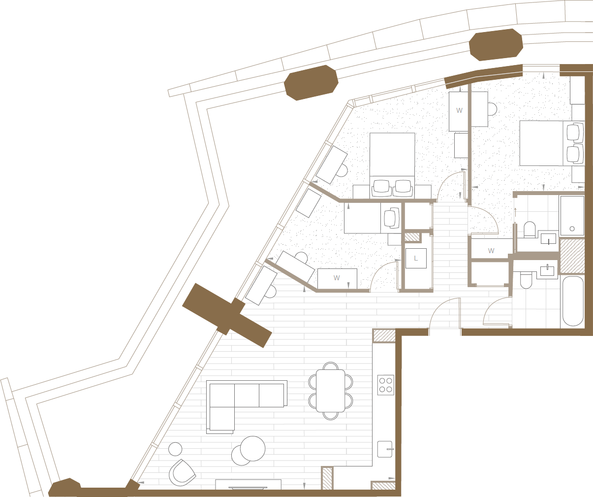 Aspen, Consort Place, Marsh Wall, Canary Wharf, E14 floorplan