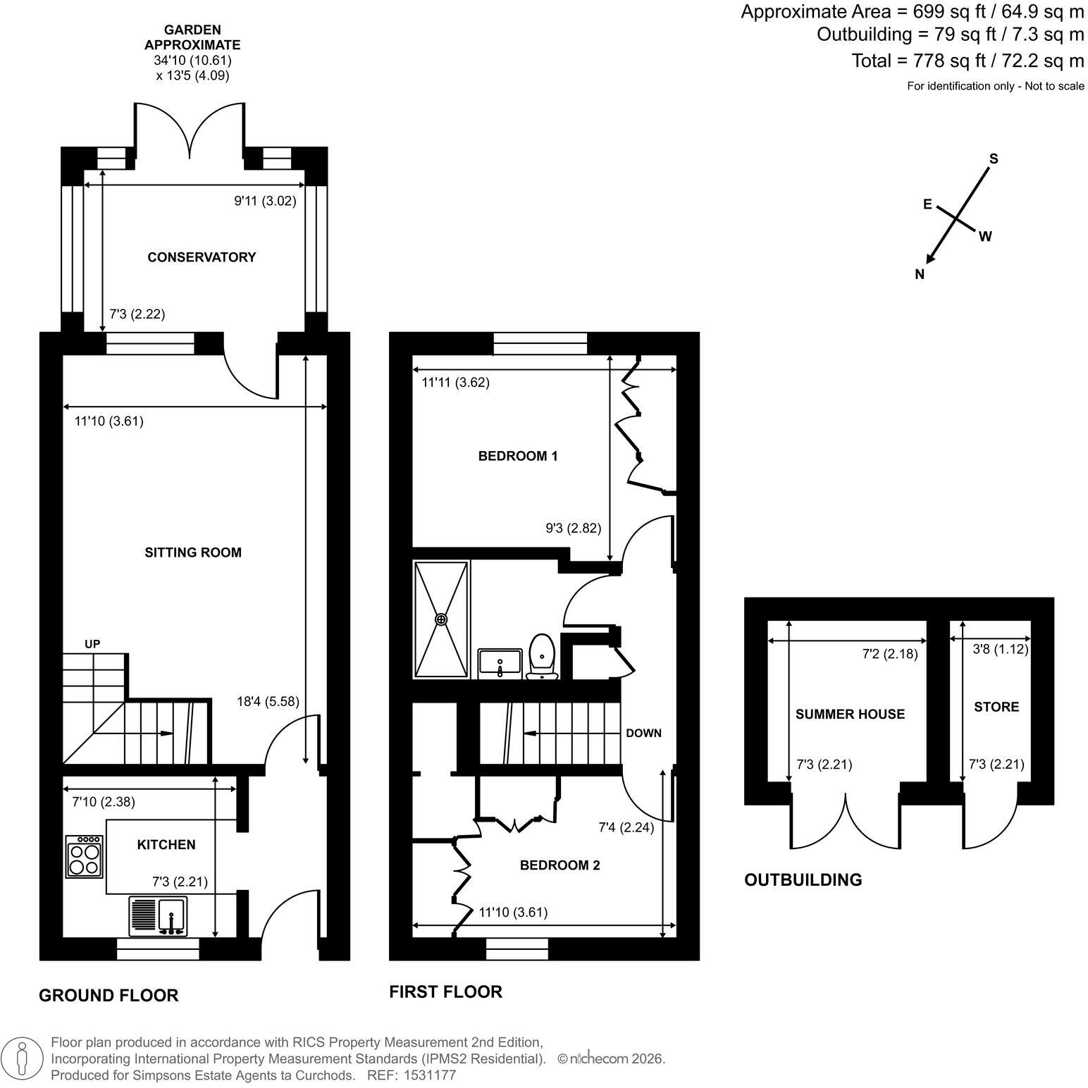 St. Andrews Gardens, Cobham, KT11 floorplan