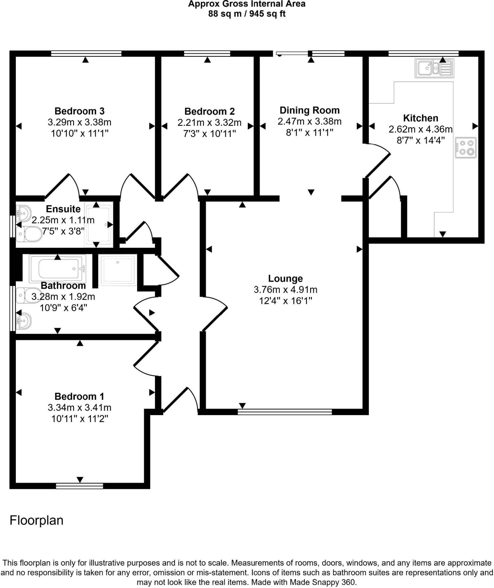 Goldstone, Tweedmouth, Berwick upon Tweed floorplan