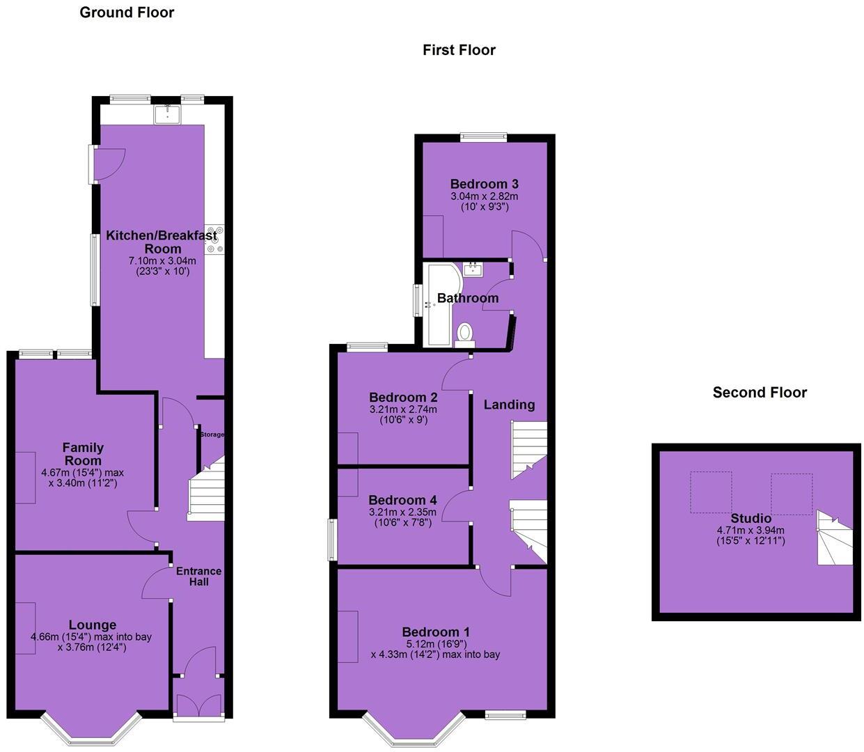 Auburn Road, Old Trafford floorplan