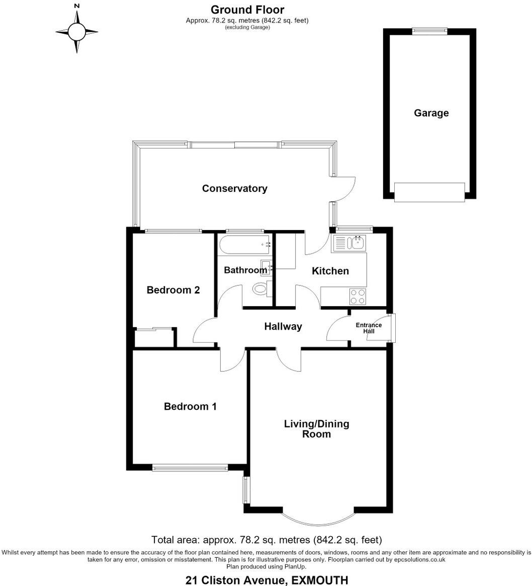 Cliston Avenue, Exmouth, EX8 4LJ floorplan