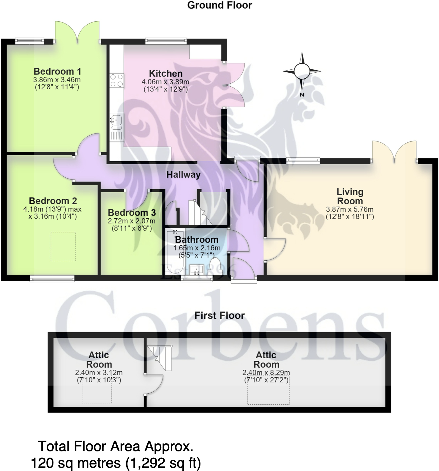 Halves Cottages, Corfe Castle floorplan