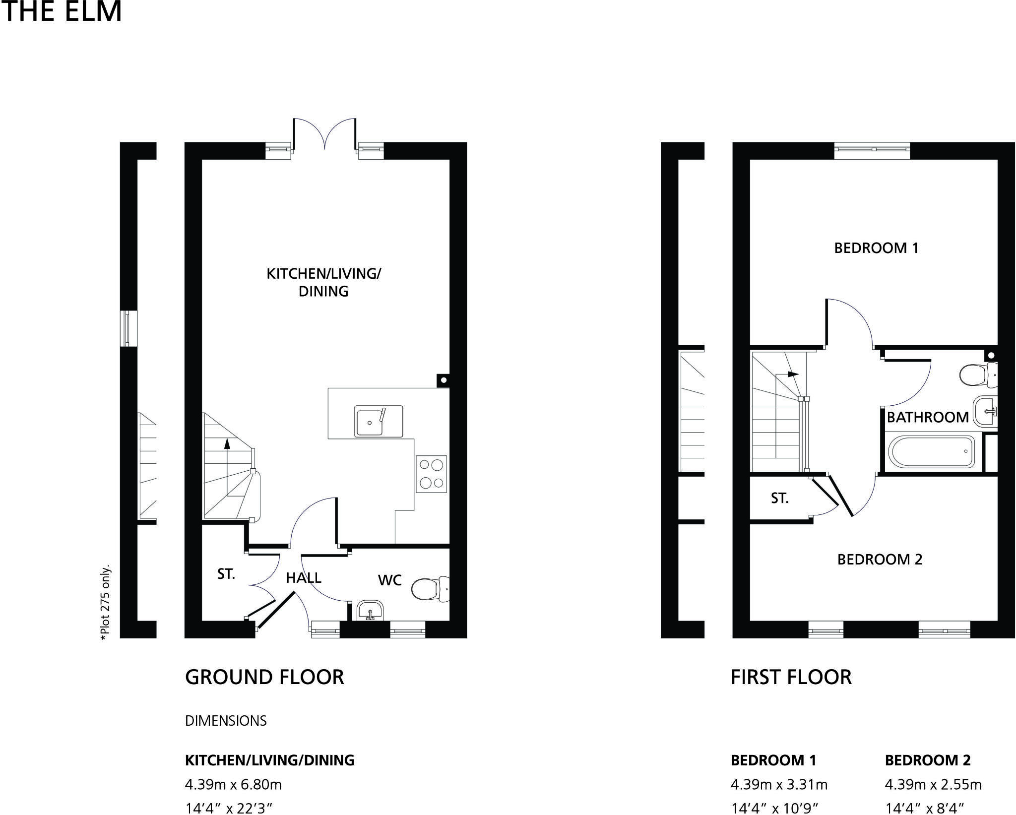 Plots 279, 292, 293 and 297, Clemmencia Close, Buckton Fields, Northampton, Northampton, Northamptonshire, NN2 8WE floorplan