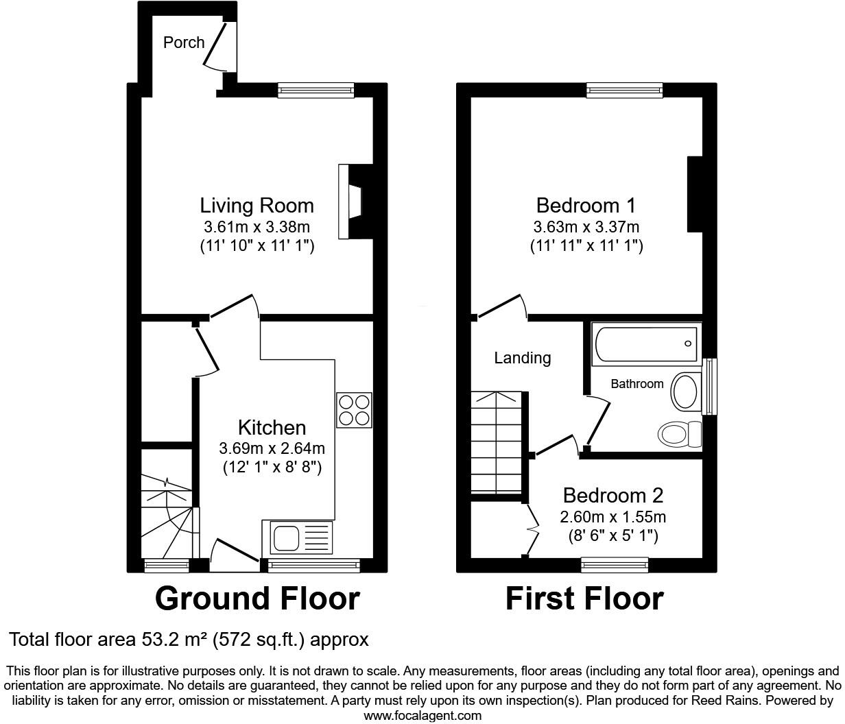 Ringwood Road, Brimington, Chesterfield, Derbyshire, S43 floorplan