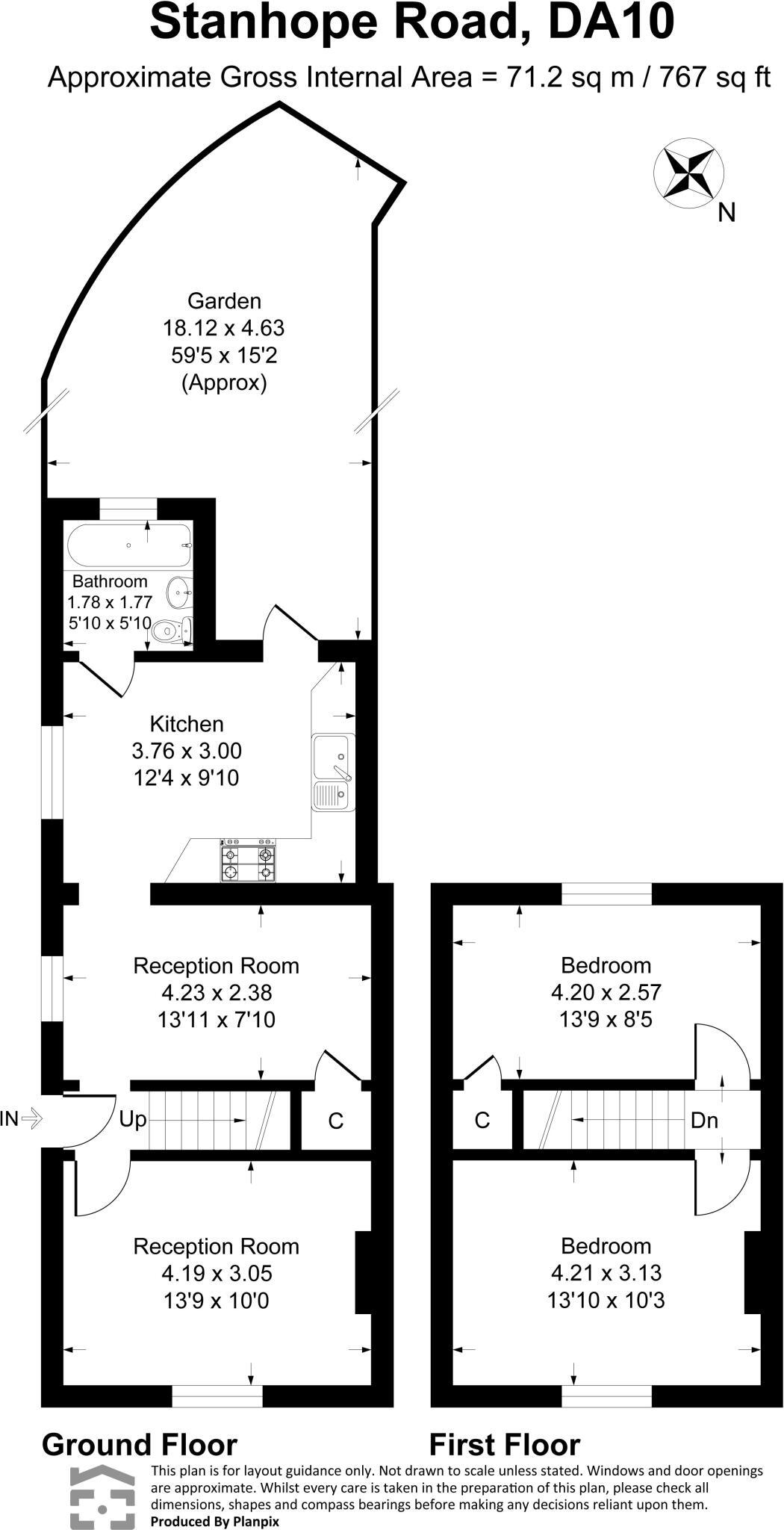 Stanhope Road, Swanscombe, Kent, DA10 floorplan
