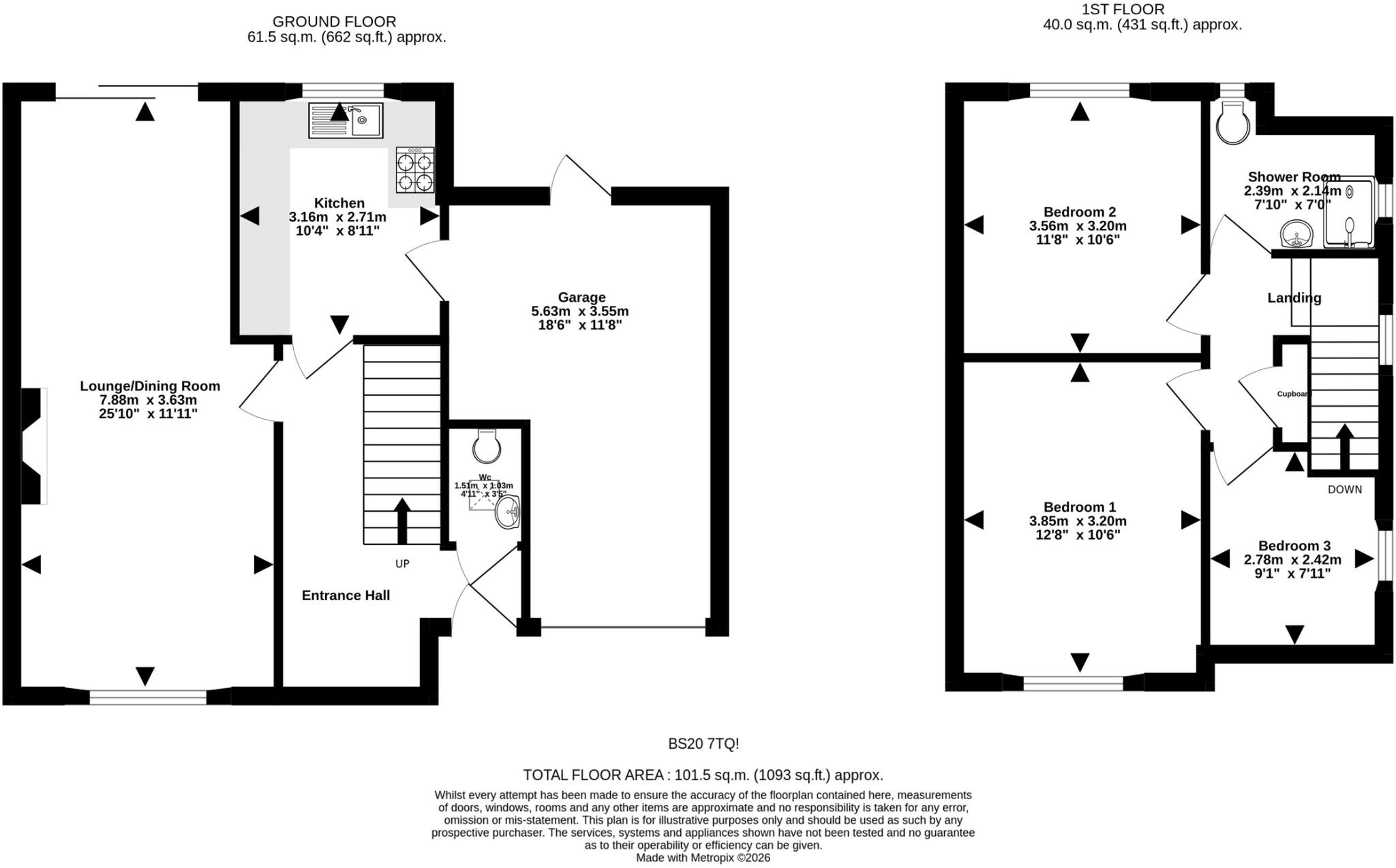 Priory Road, Portbury, Bristol, Somerset floorplan