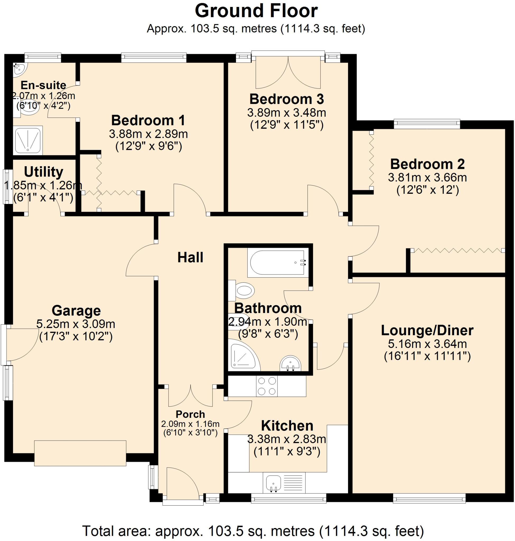 Wyndley Close, Grange Estate, Whickham, NE16 floorplan