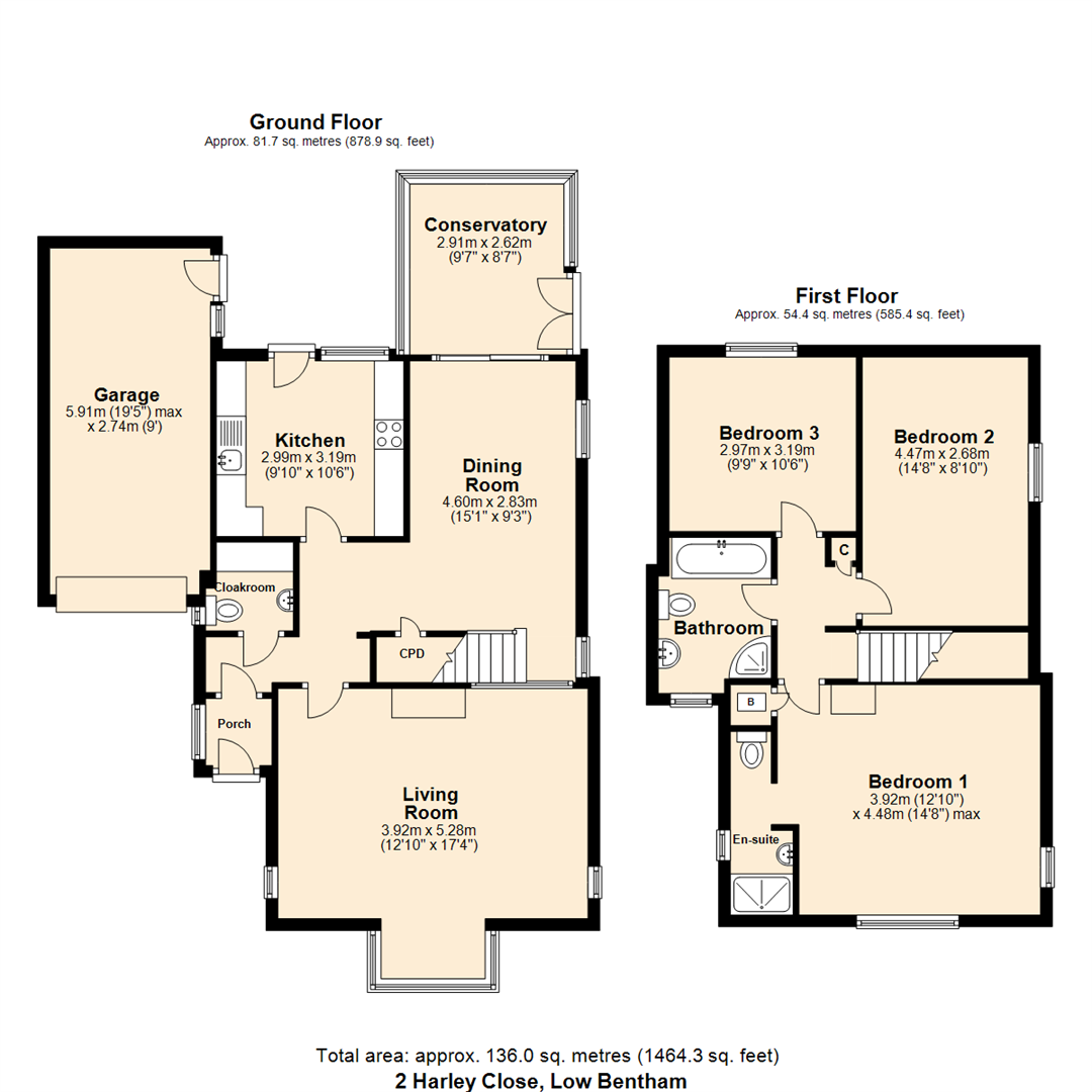 2 Harley Close, Low Bentham floorplan