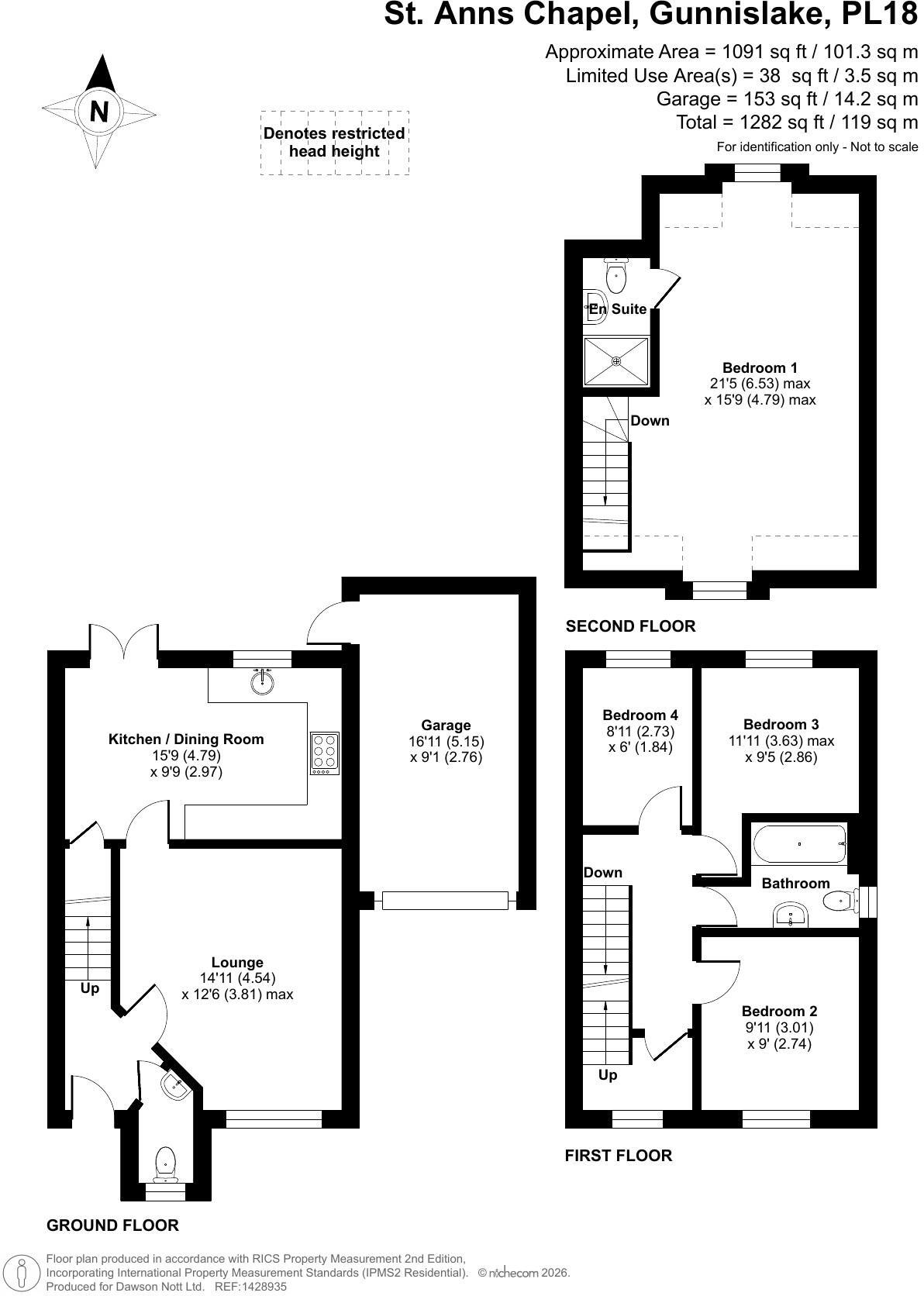 St Anns Chapel, Gunnislake floorplan
