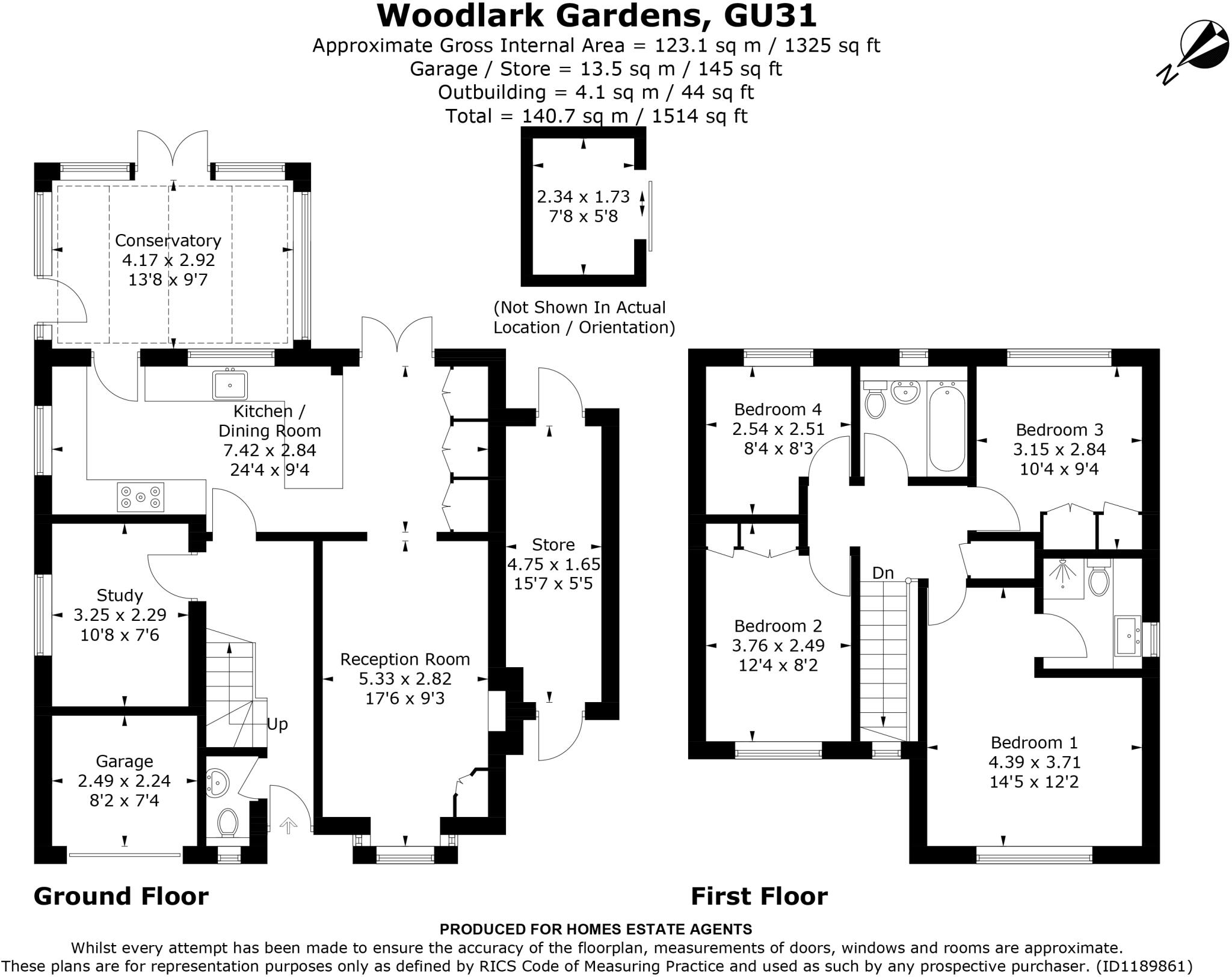 Woodlark Gardens, Petersfield, Hampshire floorplan