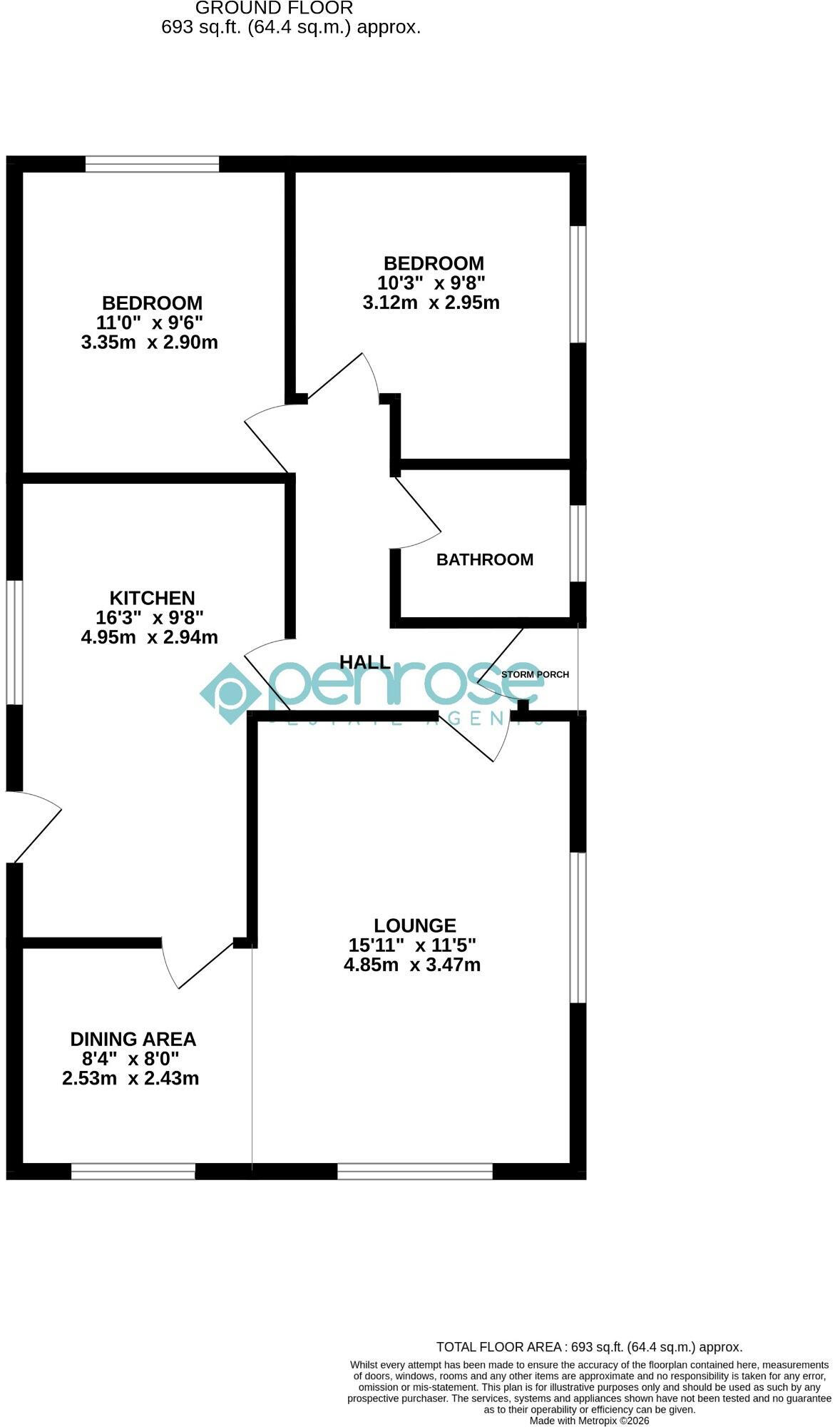 Little Meadow, Woodside Home Park, Woodside floorplan