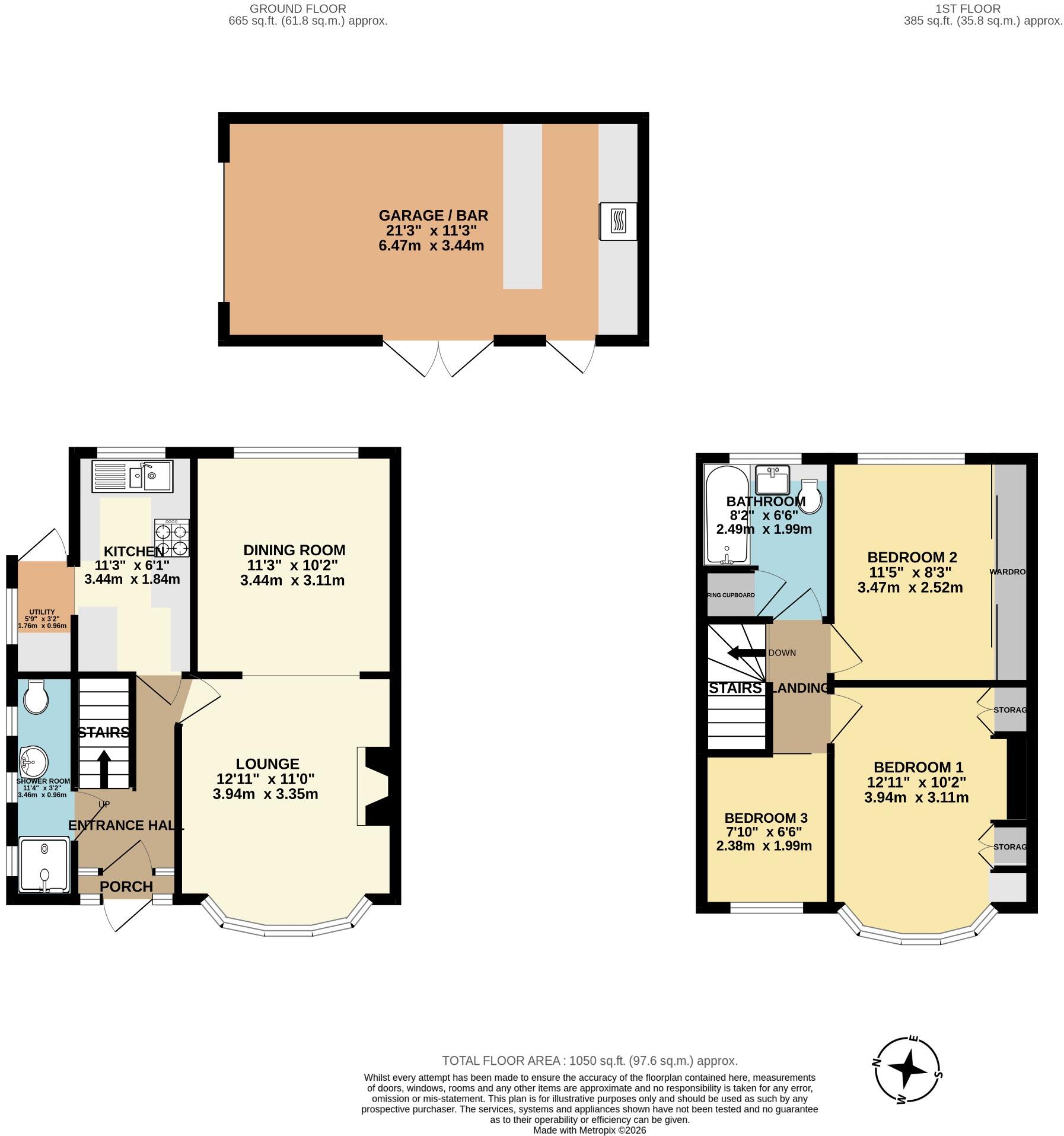 Noreen Avenue, Minster on Sea, Sheerness, Kent, ME12 2EH floorplan