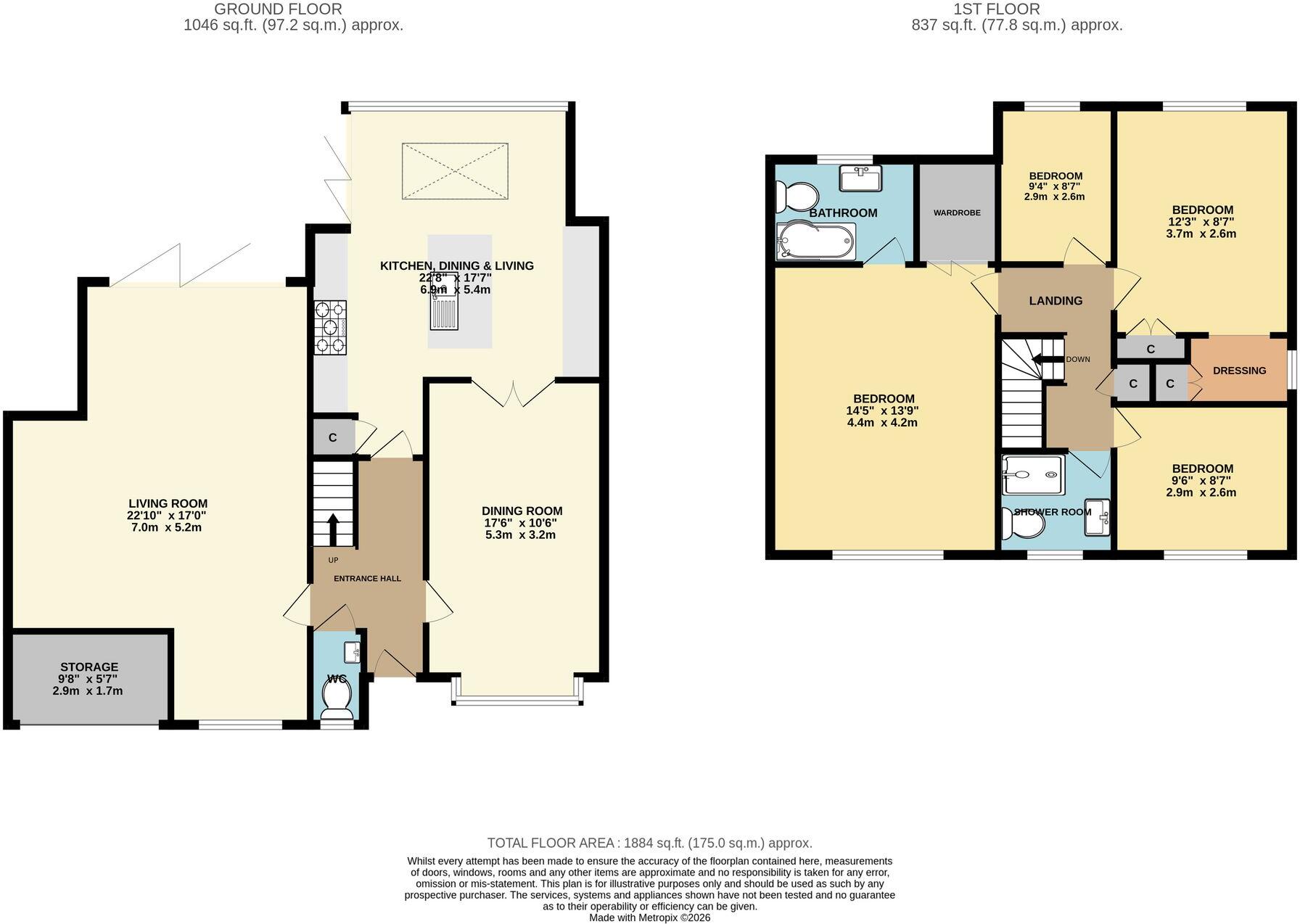 Tagwell Road, Primsland, WR9 floorplan